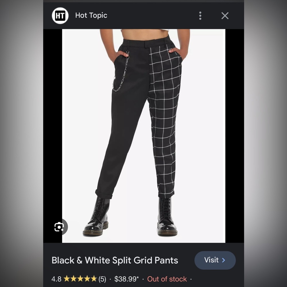 Split trousers by Hot Topic